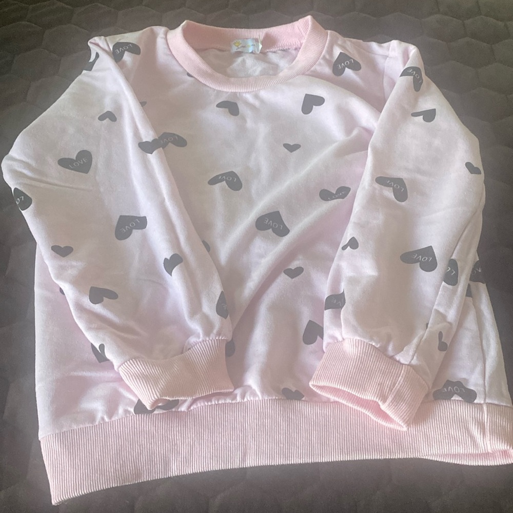 Girls Pink and Black Peplum Leggings Set